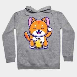 Lucky Cat Holding Gold Cartoon Hoodie